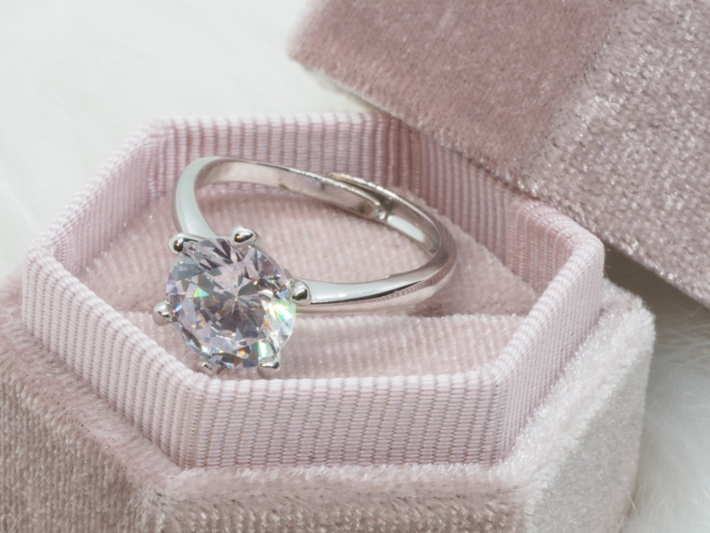 GIOIA BIJOUX | ANELLO SOLITARIO 6 PUNTE ARGENTO