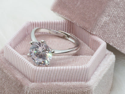 GIOIA BIJOUX | ANELLO SOLITARIO 6 PUNTE ARGENTO