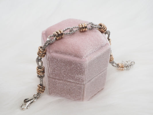 GIOIA BIJOUX | BRACCIALE CORDA BICOLORE ARGENTO