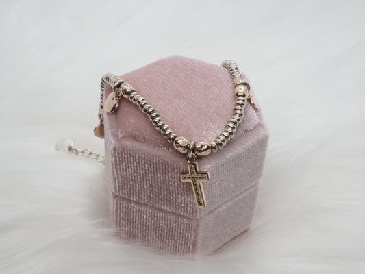GIOIA BIJOUX | BRACCIALE PEPITE CON CROCE ARGENTO