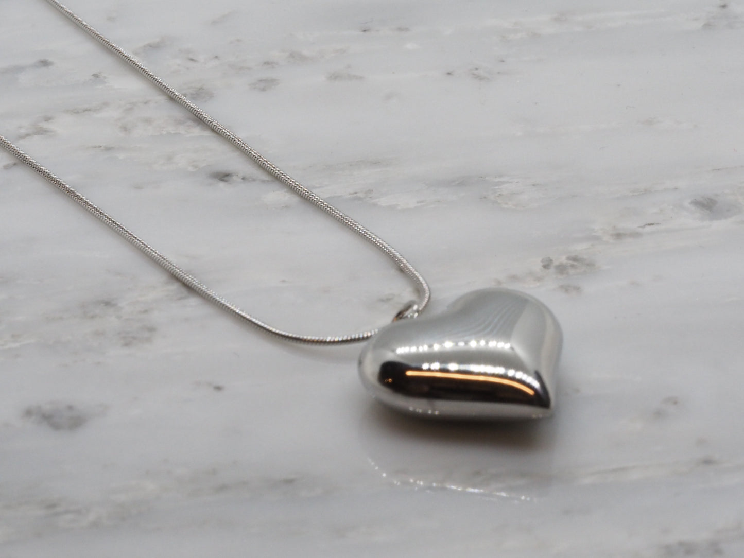 GIOIA BIJOUX | COLLANA CUORE BOMBATO ACCIAO