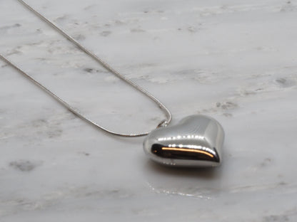 GIOIA BIJOUX | COLLANA CUORE BOMBATO ACCIAO