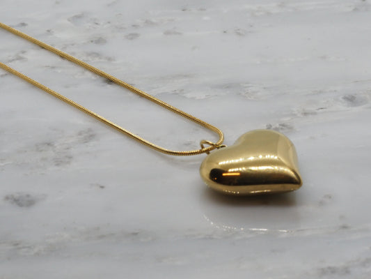 GIOIA BIJOUX | COLLANA CUORE BOMBATO ACCIAO