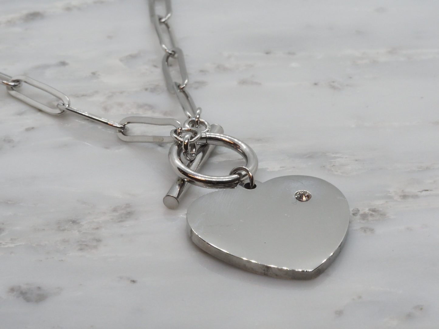 GIOIA BIJOUX | COLLANA CATENA CUORE ACCIAIO