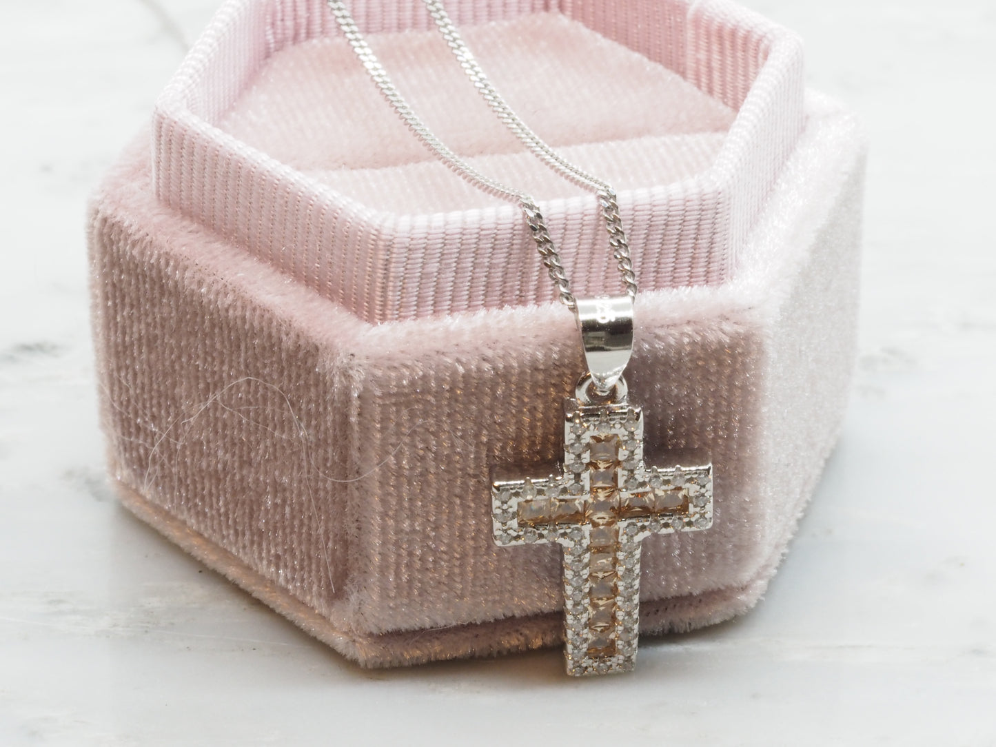 GIOIA BIJOUX | COLLANA CROCE BICOLORE ARGENTO
